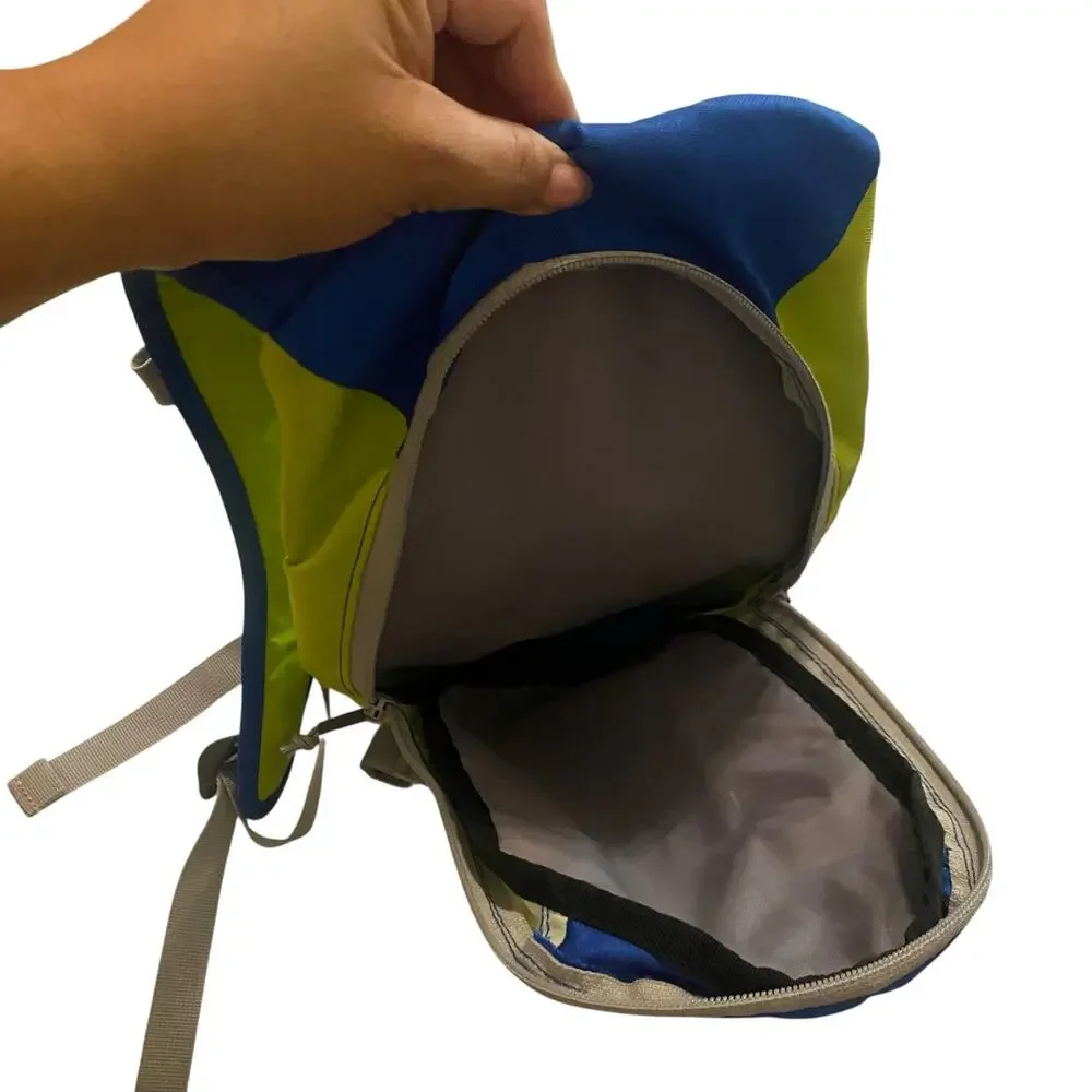 CamelBak Children's Kicker Hydration Backpack in blue and Lime Green High Vis